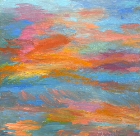 Blazing Sunset by artist Sandra Farrell